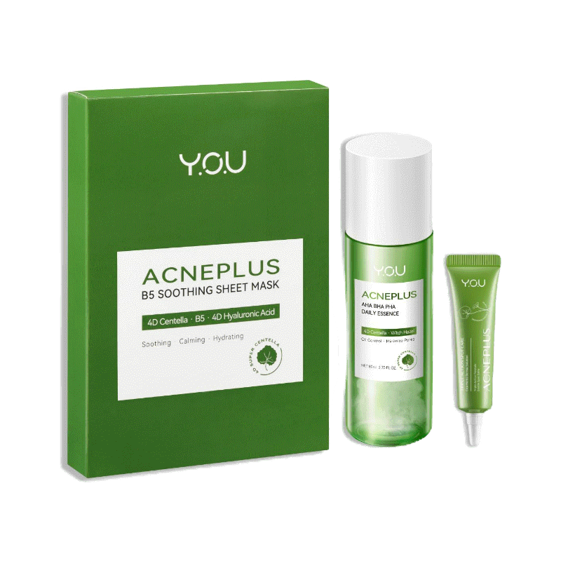 YOU Acneplus SET บาล์มแต้มสิว เอสเซ้นส์ มาส์กผิวใส รักษาสิว บำรุงผิว เพิ่มความชุ่มชื้น