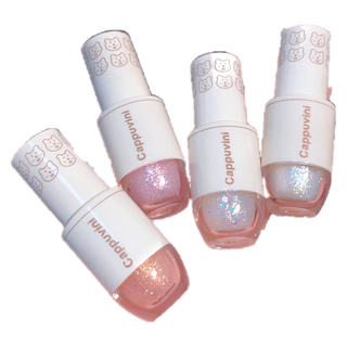 สินค้ามีพร้อมส่ง⚡️Cappuvini อายแชโดว์กลิสเตอร์ เนื้อลิควิด อายแชโดว์ไฮไลท์ ประกายมุก เเวววาว กันน้ำ กันเหงื่อ ติดทนนาน