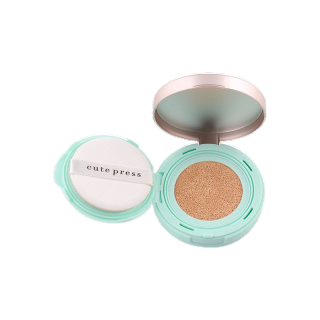 Cute Press Bye Bye Oil Cushion Foundation Powder SPF50+ PA+++ 20g #C2 Light Beige.