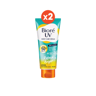 [แพ็ค 2] บิโอเร ยูวี บอดี้แคร์เซรั่ม 150มล Biore UV Anti-Pollution Body Care Serum Refresh Bright SPF50+ PA+++ 150 ml.