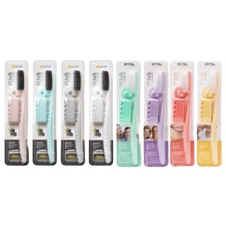 [1 ด้าม][สุ่มสีด้าม] แปรงสีฟันจองกุก Wangta Tooth Brush White Pastel ขนแปรงนุ่ม แปรงสะอาดล้ำลึก