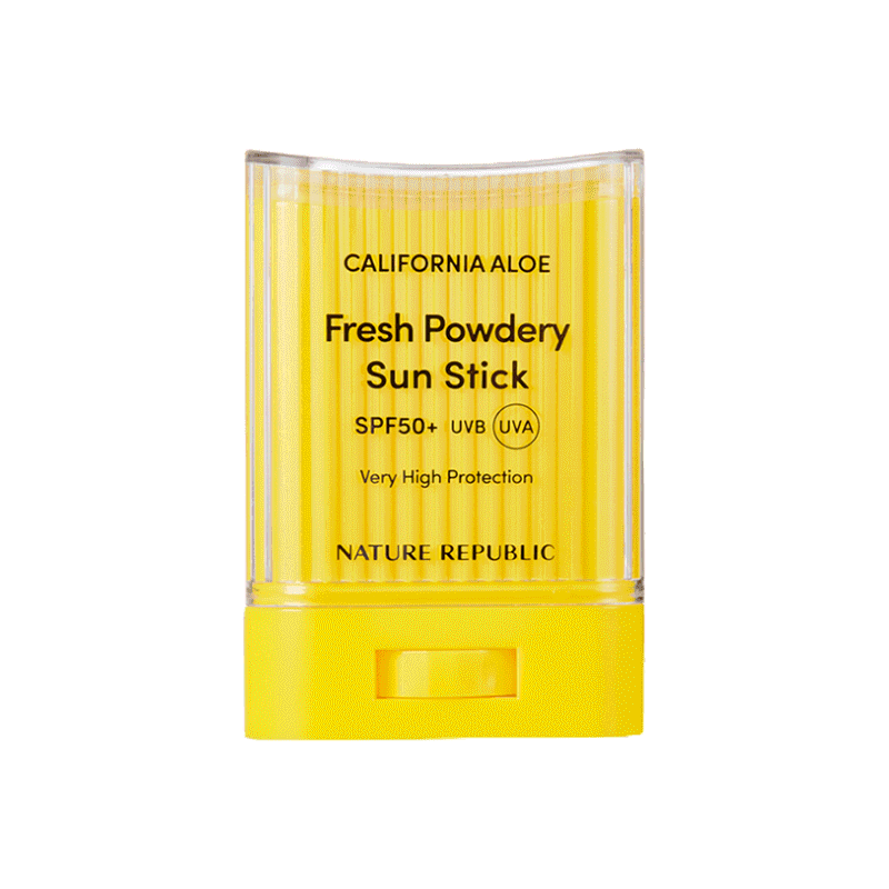 NATURE REPUBLIC CALIFORNIA ALOE FRESH POWDERY SUN STICK SPF50+ PA++++ (24g) กันแดดแท่ง ทาทับเมคอัพ
