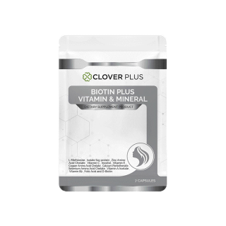 Clover Plus Biotin Plus Vitamin & Mineral เหมาะกับเส้นผม ไบโอติน 1 ซอง (7แคปซูล)