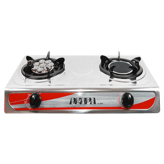 DENPA เตาแก๊ส เตาแก๊ส 2หัว พร้อม กระทะ ขนาด 32 cm. 1ใบ ตะหลิว(คละแบบ) GAS046