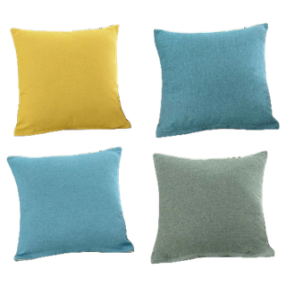 <โปรโมชั่น ลดราคา> ปลอกหมอน ขนาด 50x50 45x45 40x40 สีฟ้าปลอกหมอนโซฟา ผ้าลินิน แบบเรียบ สําหรับตกแต่งบ้าน