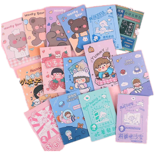 ✿notebook✿A7สมุดโน๊ตจิ๋ว สุ่มลาย สมุดจิ๋ว มีเส้น 10.5x7 cm สมุดจดบันทึก สมุดพกพา สมุดโน๊ต ของแจก
