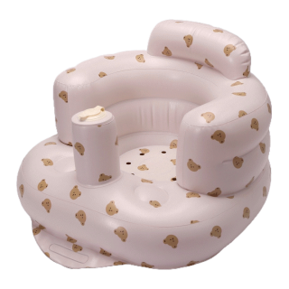 LionToys เก้าอี้หัดนั่งเป่าลม พกพาสะดวก ลายหมีน่ารัก