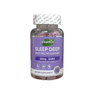 Vitamin Projects GABA sleep Gummies กัมมี่ช่วยให้นอนหลับ หลับลึก ผ่อนคลาย [สีน้ำเงินม่วง] [60 กัมมี่] [1 กระปุก]