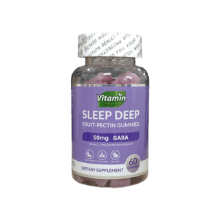 Vitamin Projects GABA sleep Gummies กัมมี่ช่วยให้นอนหลับ หลับลึก ผ่อนคลาย [สีน้ำเงินม่วง] [60 กัมมี่] [1 กระปุก]