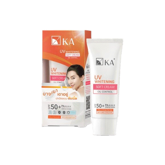 โปรโมชั่น : NEW ARRIVAL KA UV WHITENING SOFT CREAM SPF 50 PA 50g.  เคเอ ยูวี ไวท์เทนนิ่ง ซอฟ ครีมกันแดดขนนก