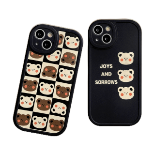 เคสโทรศัพท์มือถือ TPU แบบนิ่ม ลายการ์ตูนหมีน่ารัก สไตล์เกาหลี สําหรับ iPhone 6 6s 7 8 14 Plus 11 12 14 13 Pro MAX XR X XS MAX SE 2020