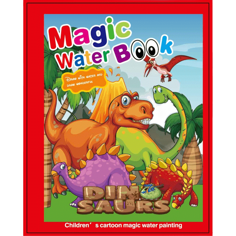 วิเศษสมุดระบายสี สมุดระบายสีด้วยน้ำ ระบายซ้ำได้ สมุดระบายน้ำ Magic Water book สมุดภาพระบายสี สมุดระบายสีการ์ตูน