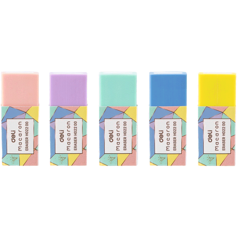 Deli H02200 Eraser Macaron ยางลบแฟนซี ***คละสี 1 ชิ้น*** ยางลบ ยางลบดินสอ ยางลบแฟนซี ยางลบนักเรียน ยางลบเด็ก
