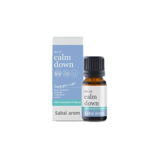 Sabaiarom No.11 Calm Down น้ำมันหอมระเหย 10ml Essential Oil Blend เพื่อความสงบ ผ่อนคลาย ลดความตึงเครียดและความกังวล