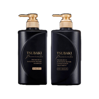 TSUBAKI ซึบากิ พรีเมียม อีเอ็กซ์ อินเทนซีฟรีแพร์ แชมพู 490 มล. + คอนดิชันเนอร์ 490 มล.