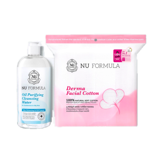 [แพ็คคู่สุดคุ้ม] Set คลีนซิ่ง วอเตอร์ สำหรับผิวมัน-ผิวผสม Nu Formula Oil Purifying Cleansing Water 510 ml + Derma Facial