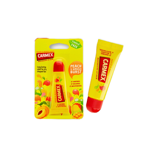 CARMEX LIPBALM PEACH & MANGO BURST TUBE กลิ่นใหม่ ไม่เย็น (คาร์เม็กซ์ พีชแมงโก้ แบบหลอด)