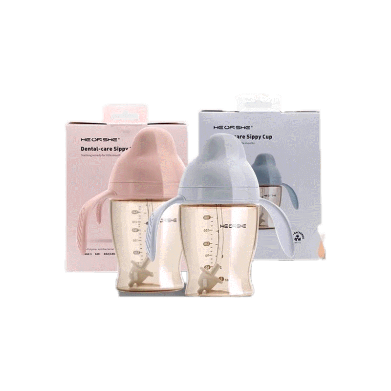 HEORSHE แก้วหัดดื่มถนอมฟัน Dental Care sippy cup แถมแปรงล้างหลอด