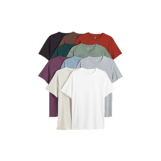 H&M Man 10-pack Regular Fit Round-neck T-shirts 0975620_1
