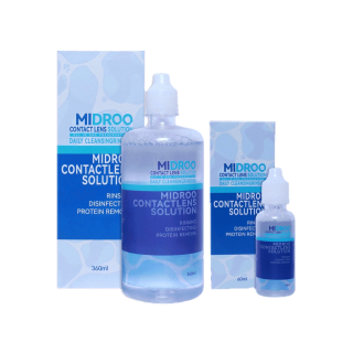 ✨Midroo Lens Solutions น้ำยาล้างคอนแทคเลนส์ ขนาด 60 ml/ 120ml/ 360ml