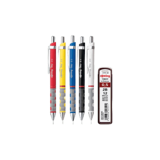 Rotring - รอตติ้ง ดินสอกดติ๊กกี้ ดินสอกดรอตติ้ง ดินสอกดพร้อมไส้ดินสอ 2B ดินสอกดไส้ขนาด 0.5 mm. ดินสอกดรุ่น S130100061