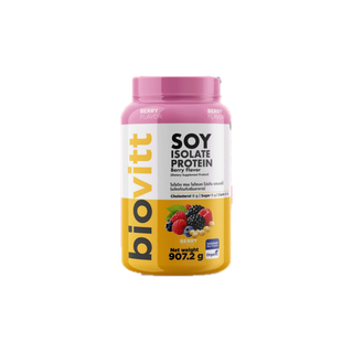 (สินค้าใหม่ ) Biovitt Soy Isolate Protein berry flavor รสเบอร์รี่ โปรตีนจากถั่วเหลือง ออแกนิค เสริมสร้างกล้ามเนื้อ ลีนไข