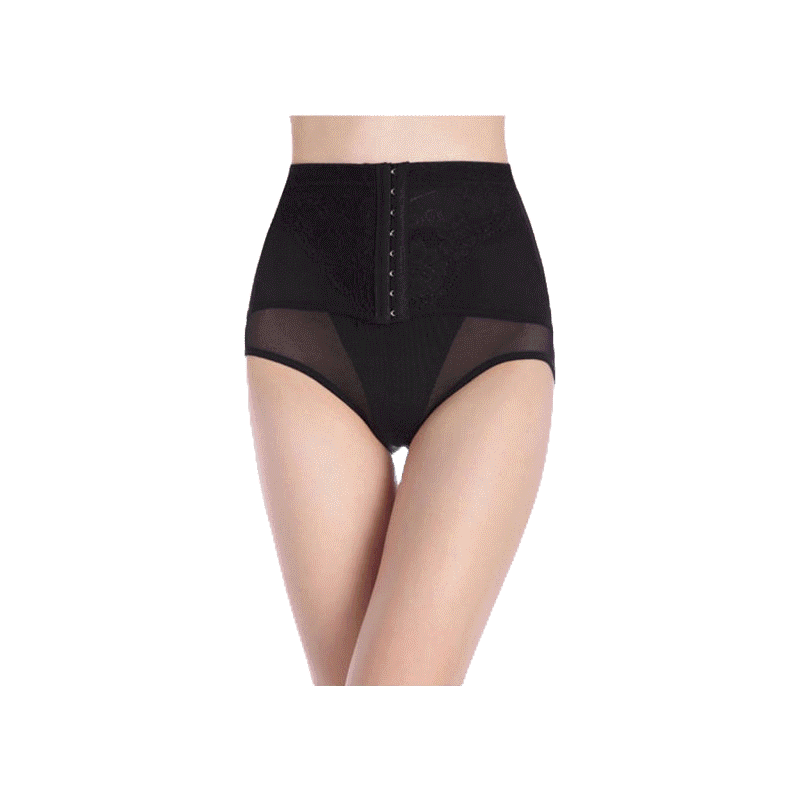 Topbre_Shop สุภาพสตรีสบายเอวสูงตาข่าย Body Shaping กางเกงเซ็กซี่โปร่งใส Shaping ผู้หญิงสั้นด้วยเข็มขัดเอว ADCDA101
