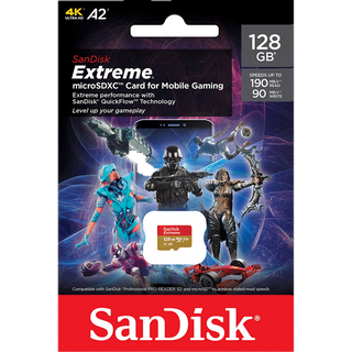 SanDisk Micro Sd Card Extreme 128GB SDXC อ่าน190Mb/S เขียน 90Mb/S (SDSQXAA-128G-GN6GN) ไมโครเอสดีการ์ด แซนดิส โดย Synnex