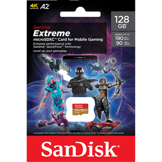 SanDisk Micro Sd Card Extreme 128GB SDXC อ่าน190Mb/S เขียน 90Mb/S (SDSQXAA-128G-GN6GN) ไมโครเอสดีการ์ด แซนดิส โดย Synnex