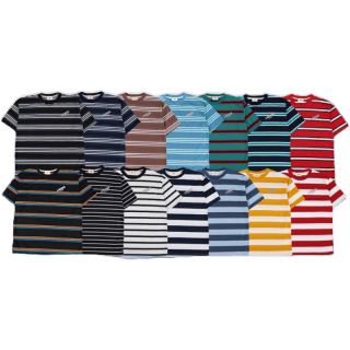 LOOKER- เสื้อยืดลายริ้ว (3D LOGO)
