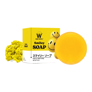 WINK WHITE Smiley Soap สไมลีย์ โซป ทำความสะอาดผิวหน้า ผิวใสเด้ง อิ่มน้ำ ลดสิว ฝ้า กระ