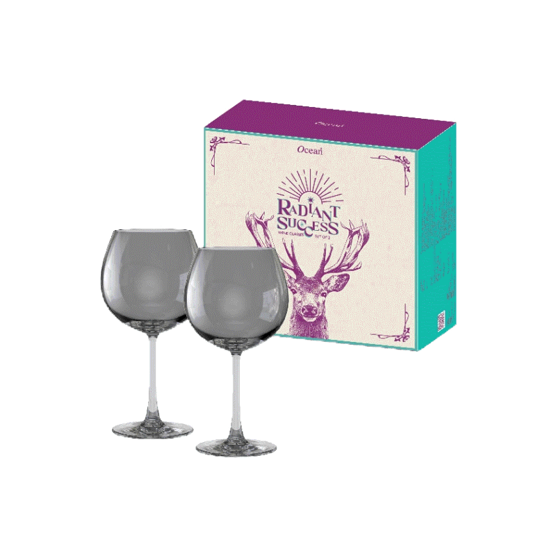 Ocean - ชุดของขวัญ แก้วไวน์ The Magical Wishes Wine Glass Stemware Set - Radiant Success (pack of 2)