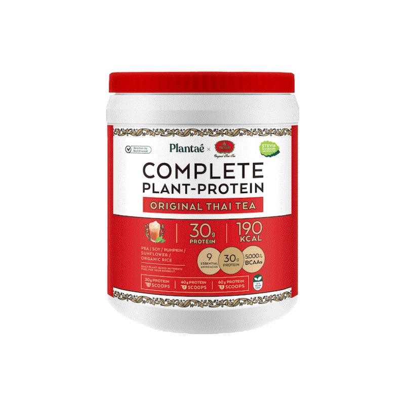 [ลด 130.- PLANMAR24] Plantae x ชาตรามือ Complete Plant-Protein : Active BCAAs รส Original Thai Tea 1 กระปุก ขนาด800g