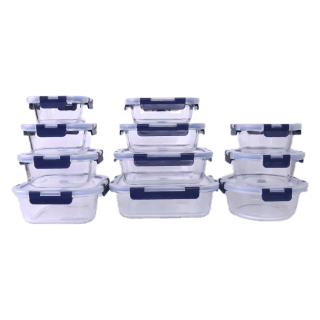 Super Lock ชุดกล่องแก้วถนอมอาหารสูญญากาศ พร้อมตัวปั๊มสูญญากาศ VACUUM BOROSILICATE GLASS เข้าเตาอบ ไมโครเวฟได้ รุ่น 6427-S23