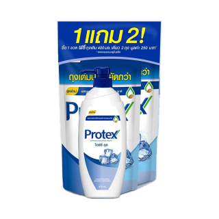 โปรโมชั่น : มี 3 สูตรให้เลือก ครีมอาบน้ำโพรเทคส์ 450 มล.ถุงเติม 400 มล. x2 Protex Shower Cream 450ml  Refill 400ml x2