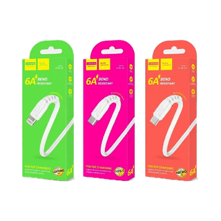สาย ชาร์จUSB ชาร์จเร็ว 6A รุ่นใหม่ ปี2021 LT34 สายชาร์จ MICRO TYPE-C สายยาว 1เมตรสาย USB FASTER CHARGING ของแท้