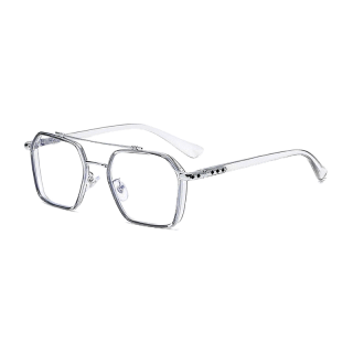 【พร้อมสต็อก】แว่นกรองแสง แว่นตาสายตาสั้น 0°-600° ป้องกันรังสี กรอบเหลี่ยม แฟชั่นสำหรับผู้ชาย และผู้หญิง เลนส์ถอดได้ 070