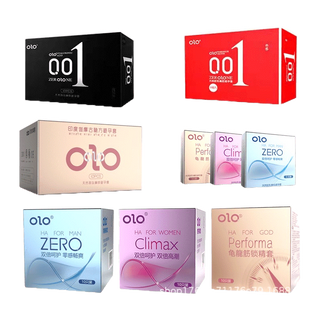 OLO basic thin condoms 001 10pcs 50-52-54mm ถุงยางอนามัย ถุงยาง (10ชิ้น/1กล่อง) แบบบาง บาง 0.01 มิล