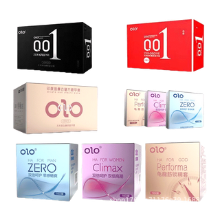 OLO basic thin condoms 001 10pcs 50-52-54mm ถุงยางอนามัย ถุงยาง (10ชิ้น/1กล่อง) แบบบาง บาง 0.01 มิล