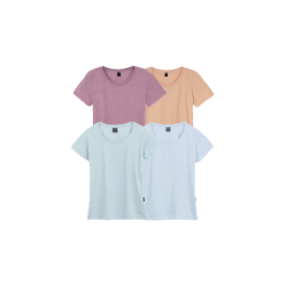 โปรโมชั่น : Yuedpao เสื้อยืดผู้หญิง ไม่ย้วย ไม่หด ไม่ต้องรีด ผ้านุ่มใส่สบาย Ultrasoft Non-Iron เสื้อยืดคอกลมผู้หญิง Set Hawaii Beach