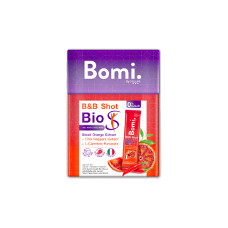 Bomi B&B Shot Bio S (14x3g) โบมิ บีแอนด์บี ช็อท ไบโอ เอส รสส้มจี๊ดจ๊าด ตัวช่วยมื้อหนัก กระชับสัดส่วน กระตุ้นการเผาผลาญ