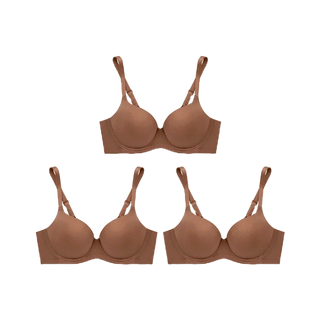 Sabina ซาบีน่า เสื้อชั้นใน (Set 3 ชิ้น) (มีโครง) Seamless Fit รุ่น S-Sixnatuer บัวตูม รหัส SBXS2200C4 สีเนื้อแทน