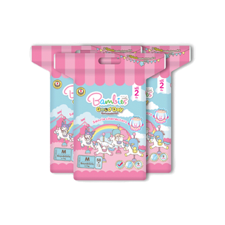 โปรโมชั่น : ยกลัง 995 ใส่โค้ด FWWKLEW4 Bambies ผ้าอ้อมแบบกางเกงสำหรับเด็ก รุ่น Good day ไซส์ M-XXXL x3 แพ็ค