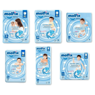 โปรโมชั่น : ห่อ ผ้าอ้อมเด็ก กางเกง โมลฟิกซ์ Molfix Pants แพมเพิสเด็ก