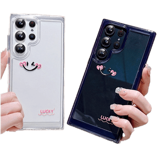 โปรโมชั่น : เคสโทรศัพท์มือถือแบบนิ่ม TPU กันกระแทก ลายหน้ายิ้ม ภาษาอังกฤษ แฟชั่น สําหรับ SAMSUNG A10 A10S A50 A50s A30s S22 Ultra S23 Ultra A12 M12 A04 A04e A13 A32