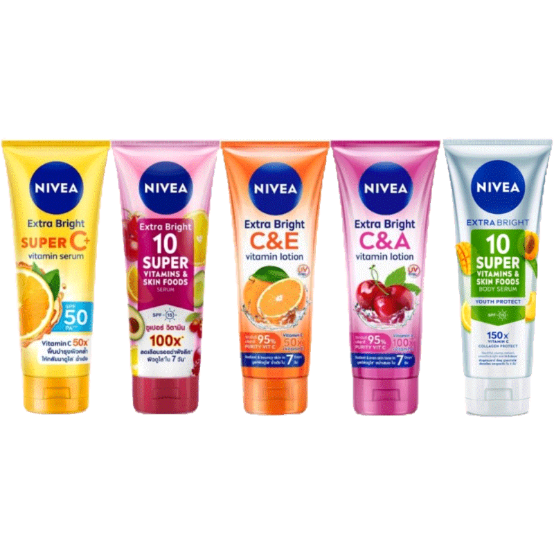 [ขายดี+โค้ดลดเพิ่ม 10%] นีเวีย วิตามิน โลชั่นบำรุงผิวกาย 320 มล. 2 ชิ้น NIVEA