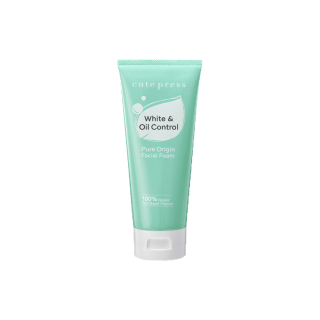 CUTE PRESS โฟมล้างหน้า PURE ORIGIN WHITE & OIL CONTROL FACIAL FOAM