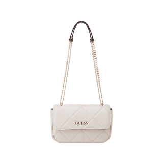 GUESS กระเป๋าสะพายผู้หญิง รุ่น FG903412 QUINCEY CROSSBODY FLAP สีขาว