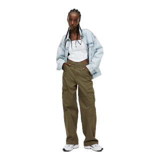 H&M Woman Twill cargo trousers 1159410_1