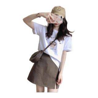 SALABO(พร้อมส่ง) เสื้อยืด สกรีนลาย ขนมบิสกิต สีเอิร์ธโทน ผ้านิ่มยืด ฟรีไซส์ใส่สบาย #A28